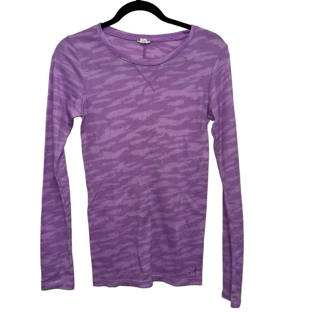 Under Armour Purple Long Sleeve Athletic Top XS Fitted HeatGear